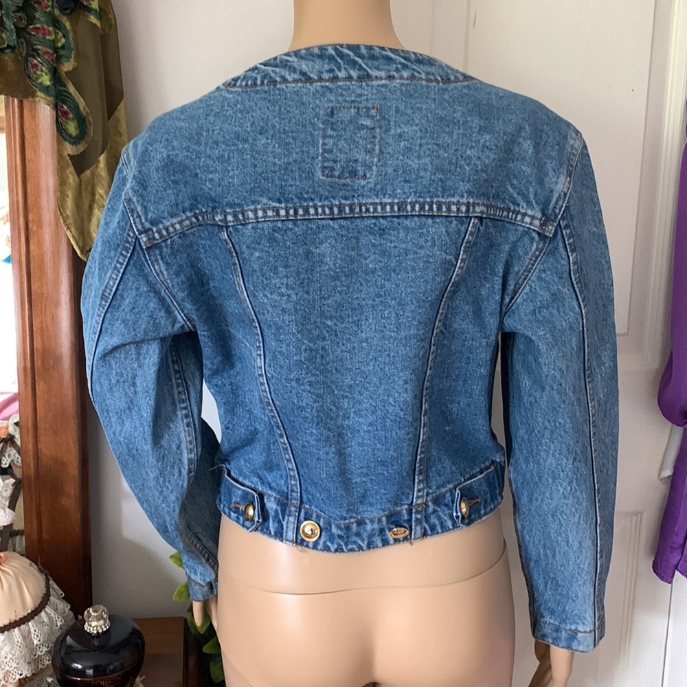 Vtg 80s Jordache denim jean jacket M - Picture 8 of 13